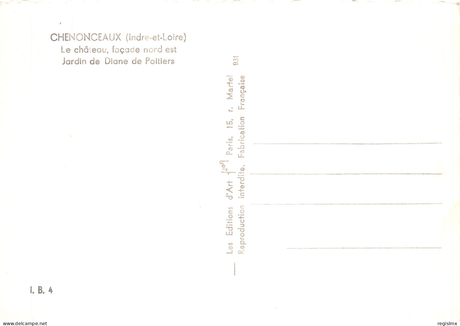 37-CHENONCEAUX LE CHATEAU-N°T1118-A/0165 - Chenonceaux