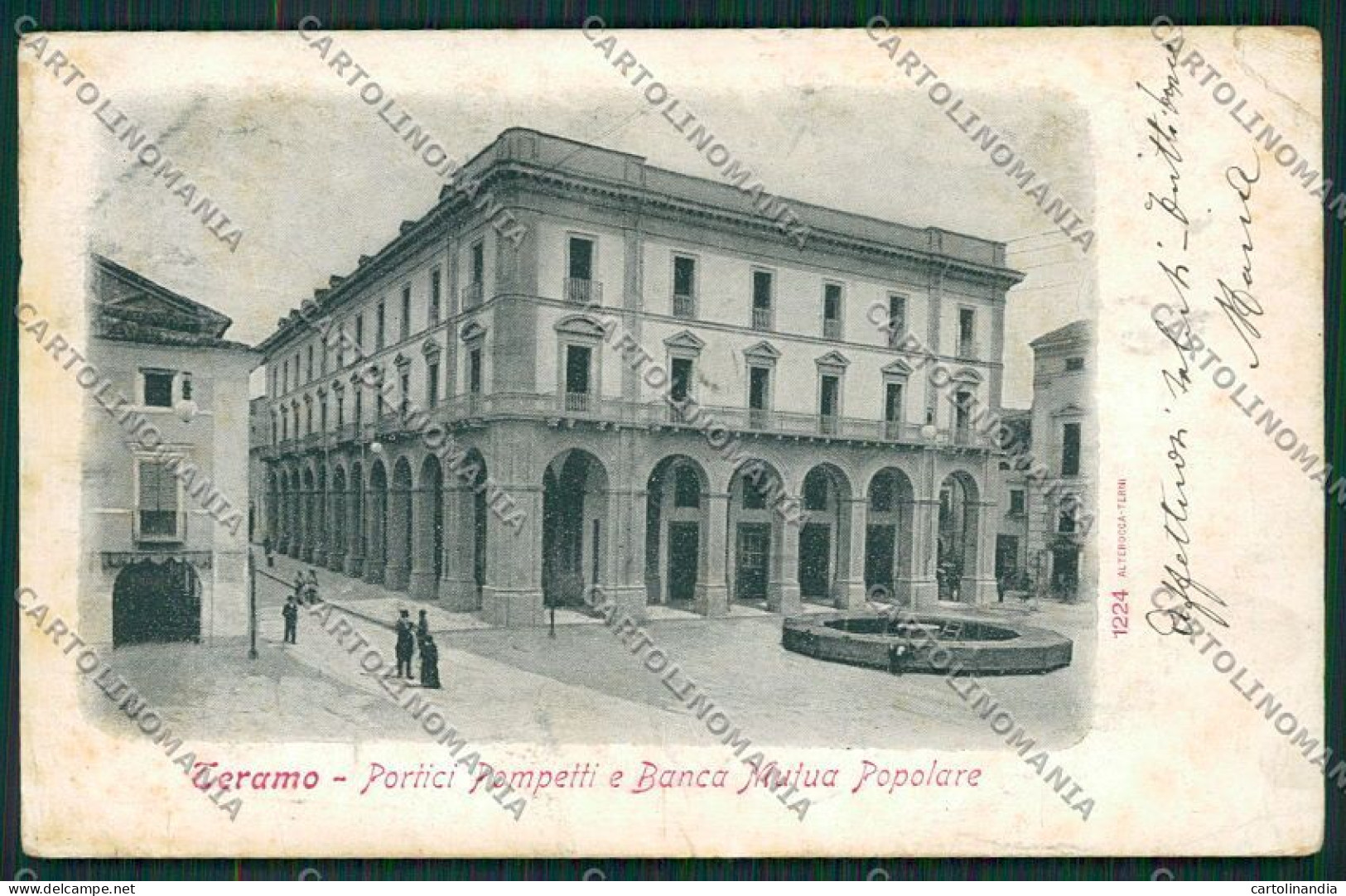 Teramo Città Alterocca 1224 PIEGHINA Cartolina QQ4193 - Teramo