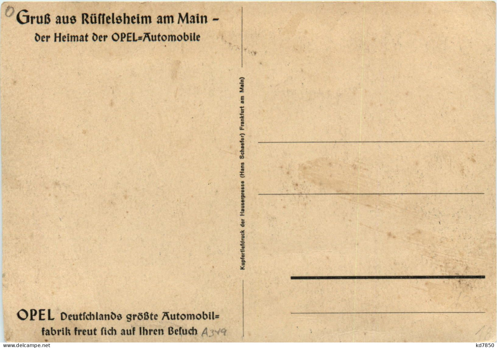 Gruss Aus Rüsselsheim Am Main - Opel - Gross-Gerau