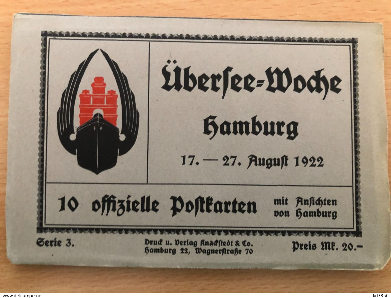 Hamburg - Übersee-Woche 1922 - Serie 3 - 10 Ansichtskarten - Altri & Non Classificati