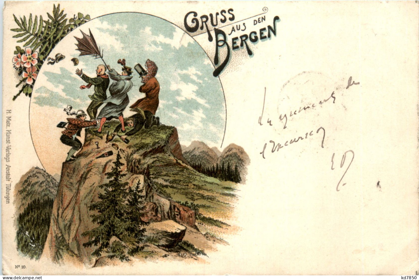 Gruss Aus Den Bergen - Litho - Greetings From...