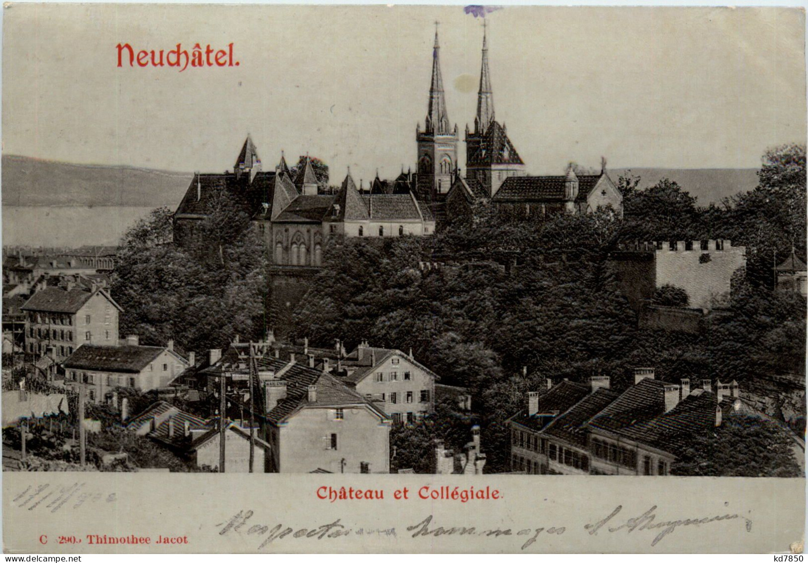 Neuchatel - Chateau Et Collegiale - Reliefkarte - Neuchâtel