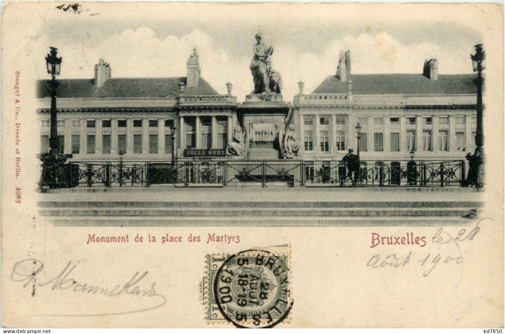 Bruxelles - Monument De La Place Des Martyrs - Other & Unclassified