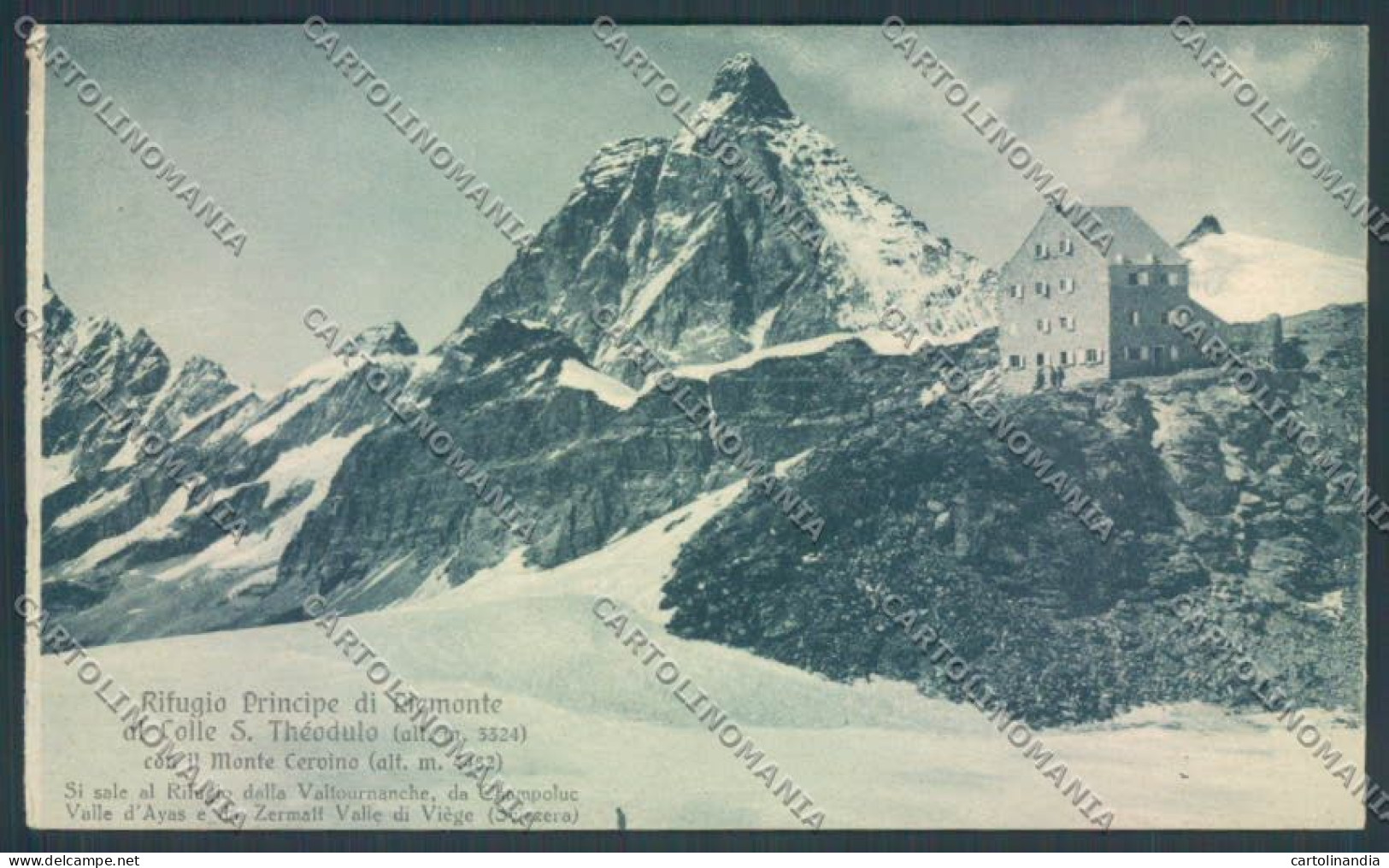 Aosta Breuil Cervinia Teodulo Rifugio CAI Cartolina ZQ5105 - Aosta