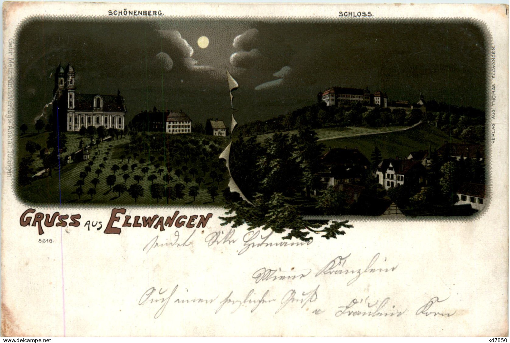 Gruss Aus Ellwangen - Litho - Ellwangen