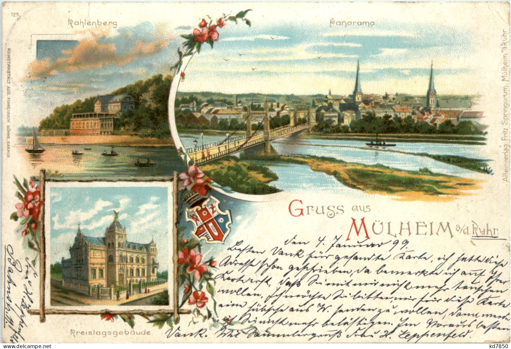 Gruss Aus Mülheim Ruhr - Litho - Muelheim A. D. Ruhr