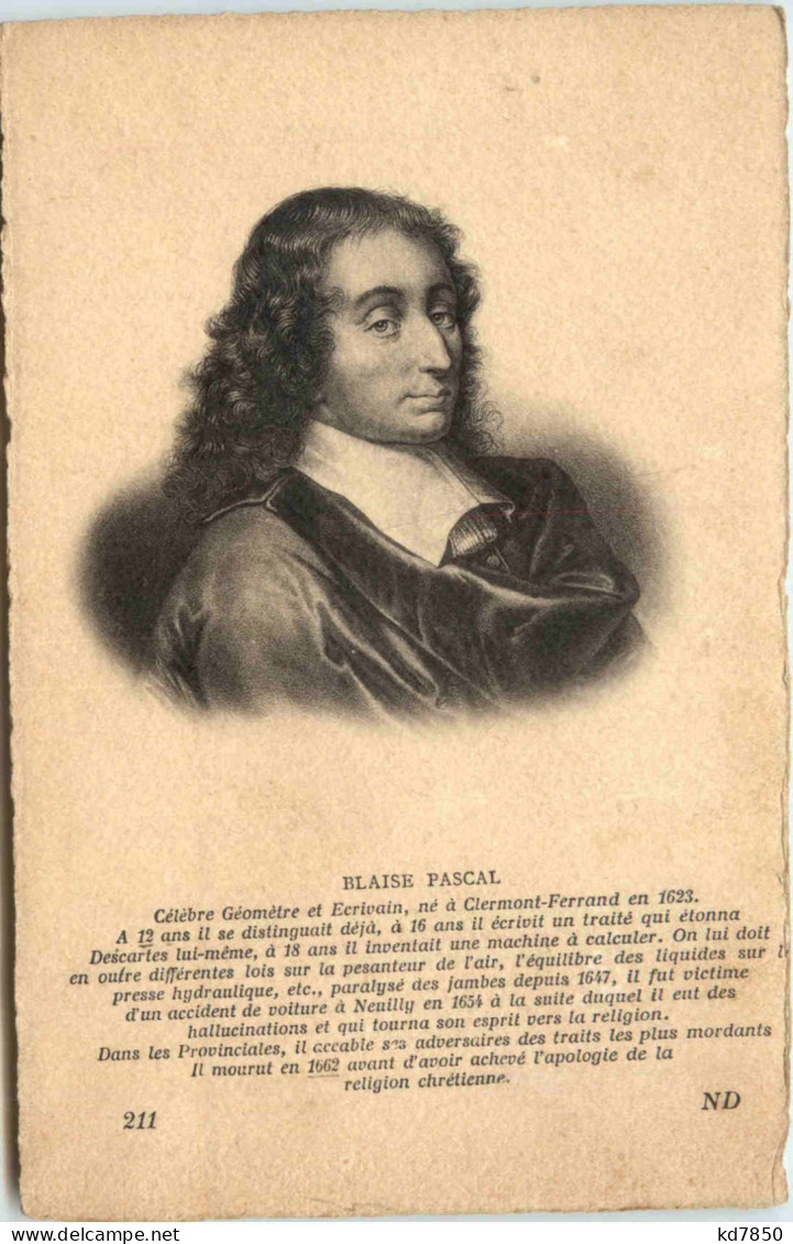 Blaise Pascal - Mathematiker Literat - Scrittori