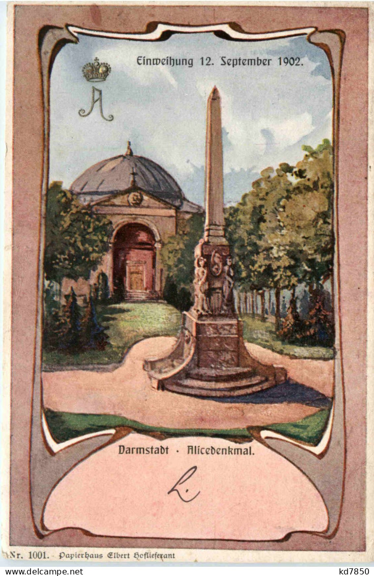 Darmstadt - Alicedenkmal Einweihung 1902 - Darmstadt