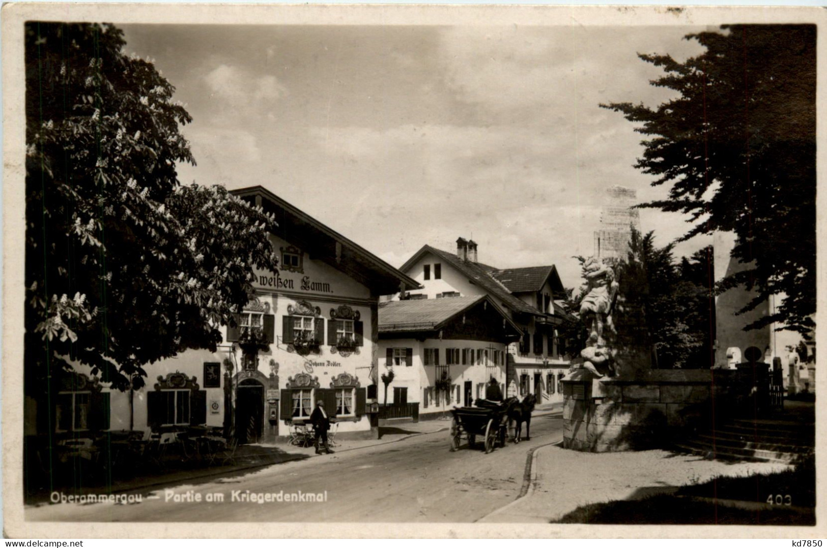 Oberammergau - Partie Am Kriegerdenkmal - Oberammergau