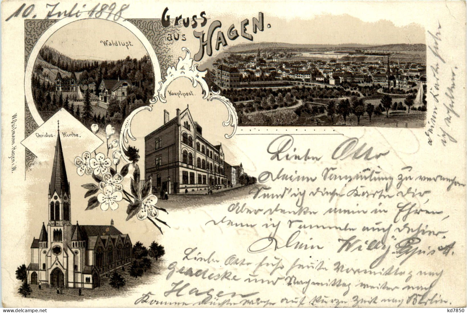 Gruss Aus Hagen - Litho - Hagen