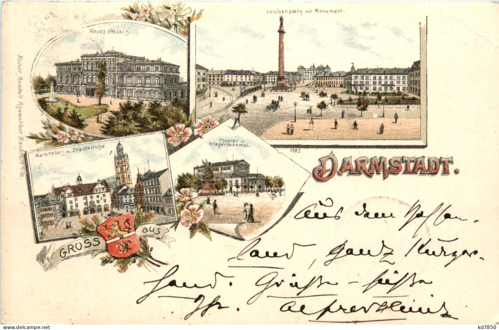 Gruss Aus Darmstadt- Litho - Darmstadt