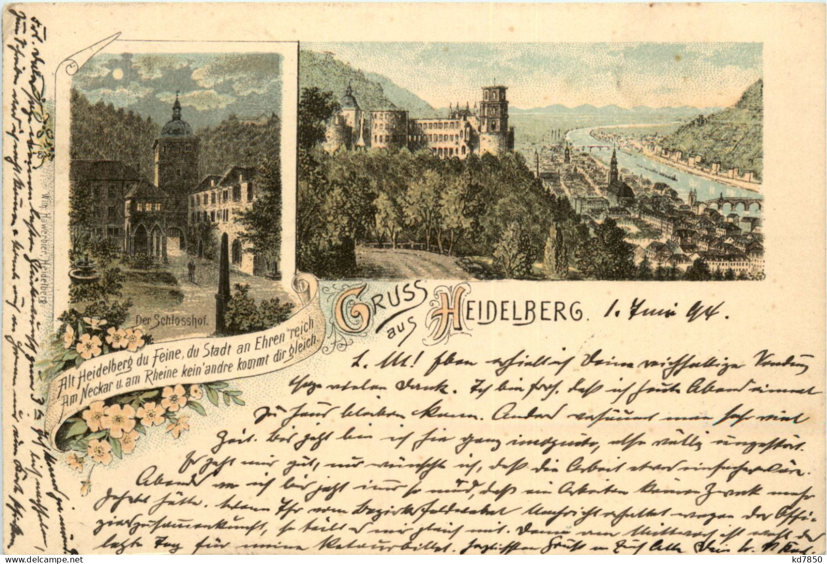 Gruss Aus Heidelberg - Vorläufer 1894 - Heidelberg