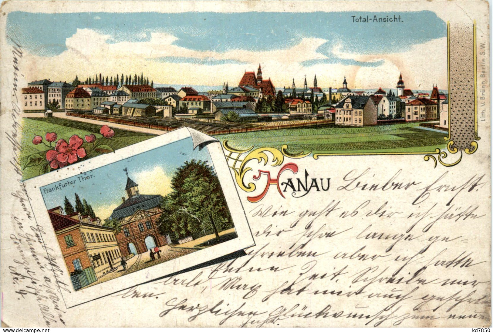 Gruss Aus Hanau - Litho - Hanau