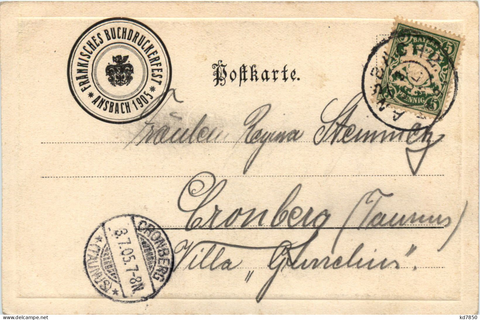 Ansbach - Reitbahn - Buchdruckerfest 1905 - Ansbach