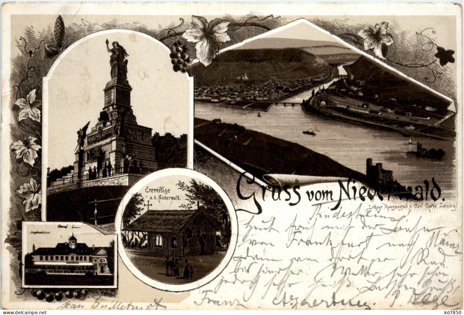 Rüdesheim - Gruss Vom Niederwald - Vorläufer 1892 - Ruedesheim A. Rh.