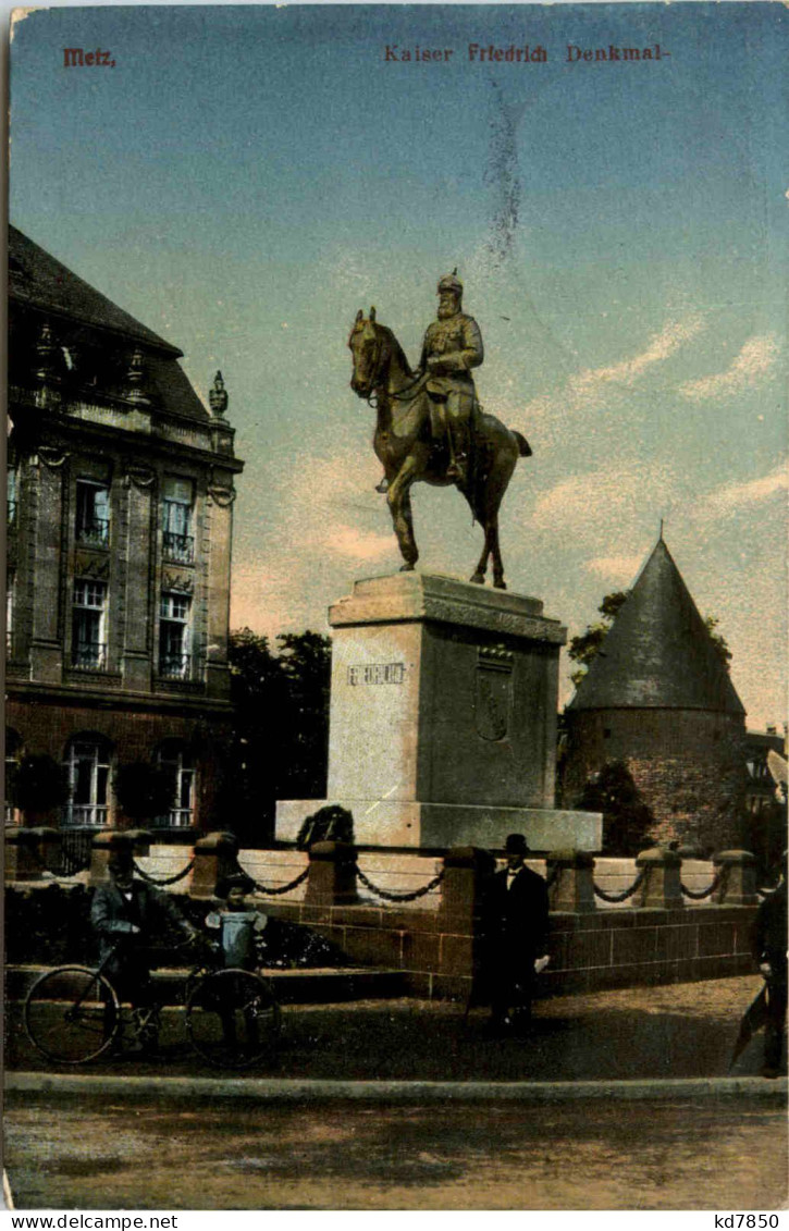 Metz - Kaiser Friedrich Denkmal - Bahnpost - Metz