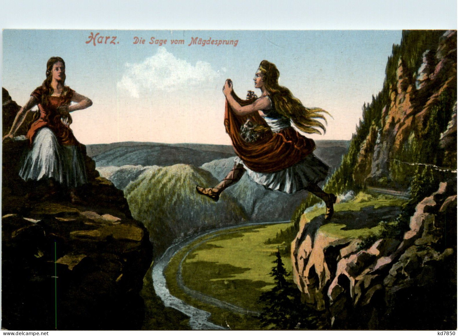 Die Sage Vom Mägdesprung - Fairy Tales, Popular Stories & Legends