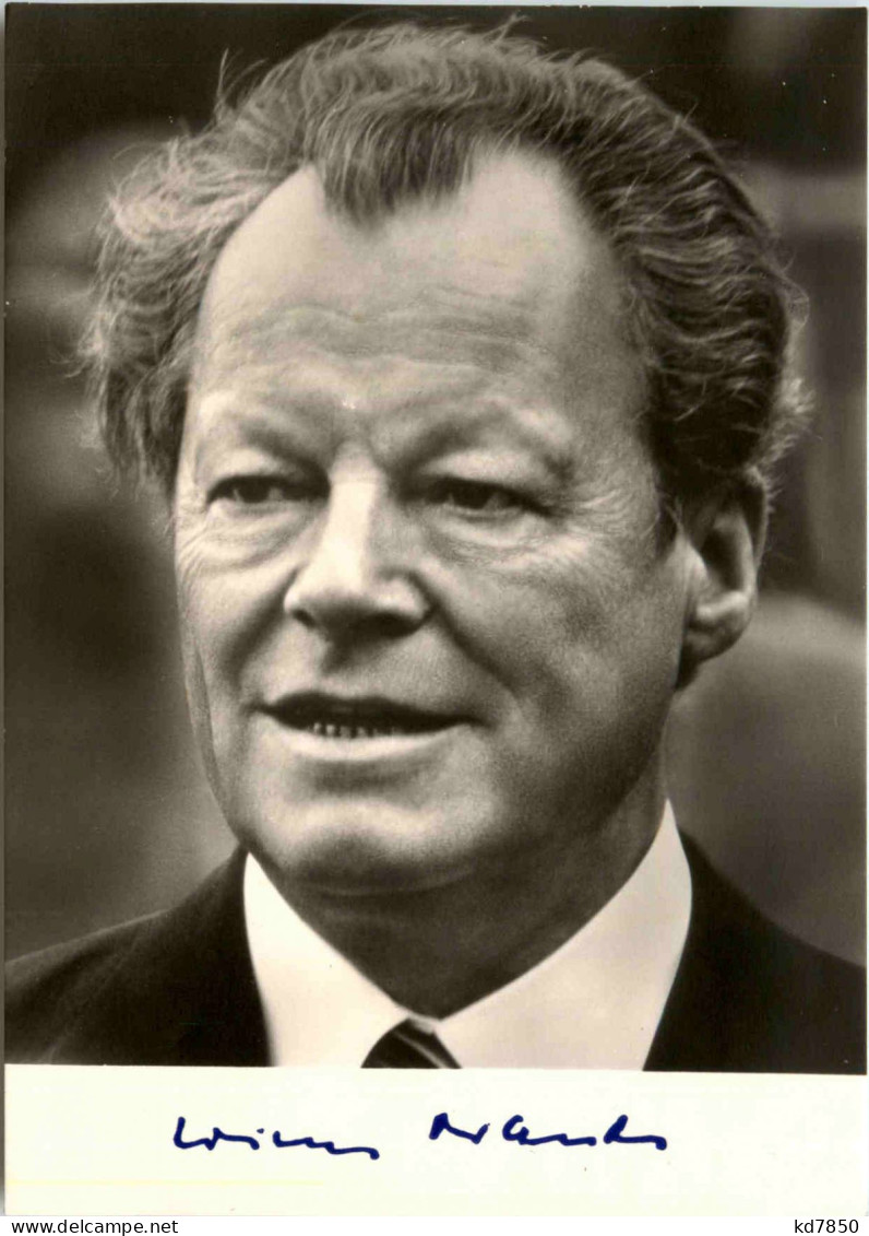 Willy Brandt Mit Autogramm - Persönlichkeiten