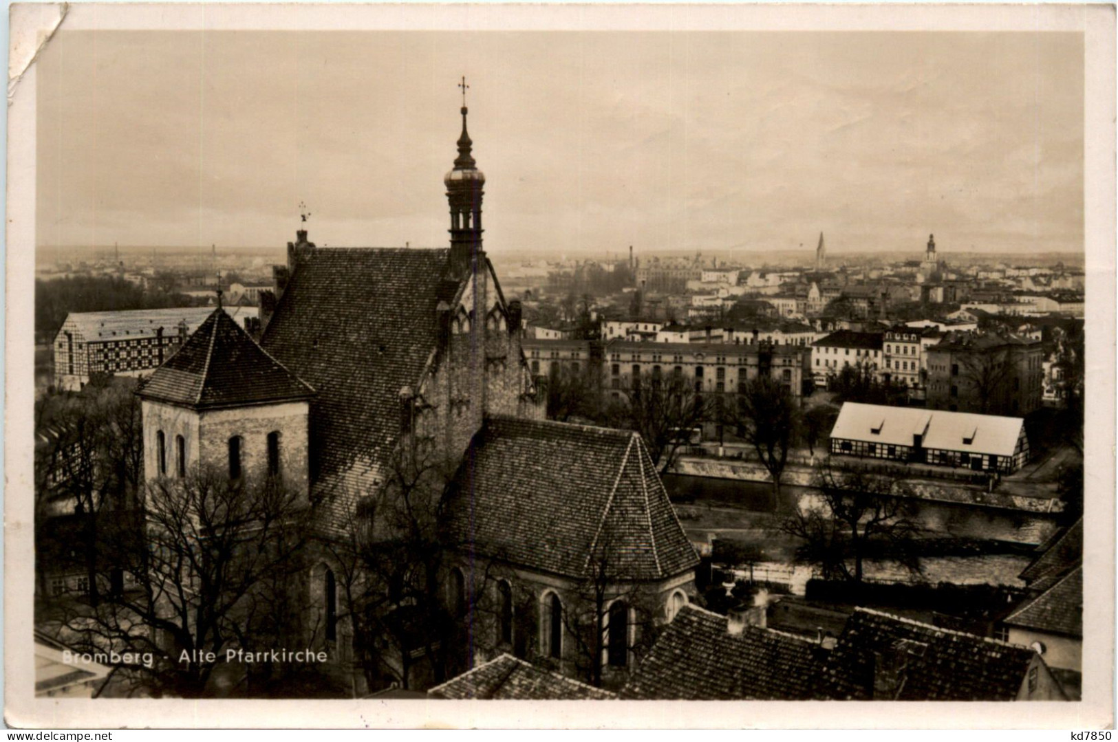 Bromberg - Alte Pfarrkirche - Stempel 3. Reich - Pommern