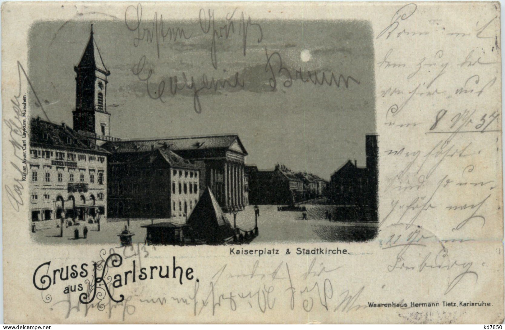 Gruss Aus Karlsruhe - Litho - Karlsruhe