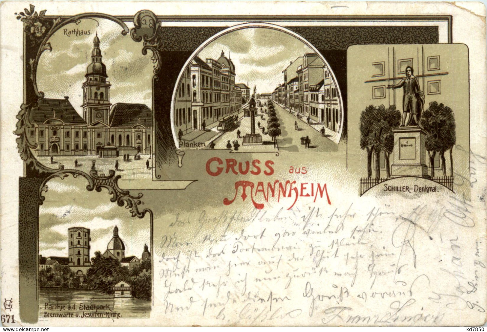 Gruss Aus Mannheim - Litho - Mannheim