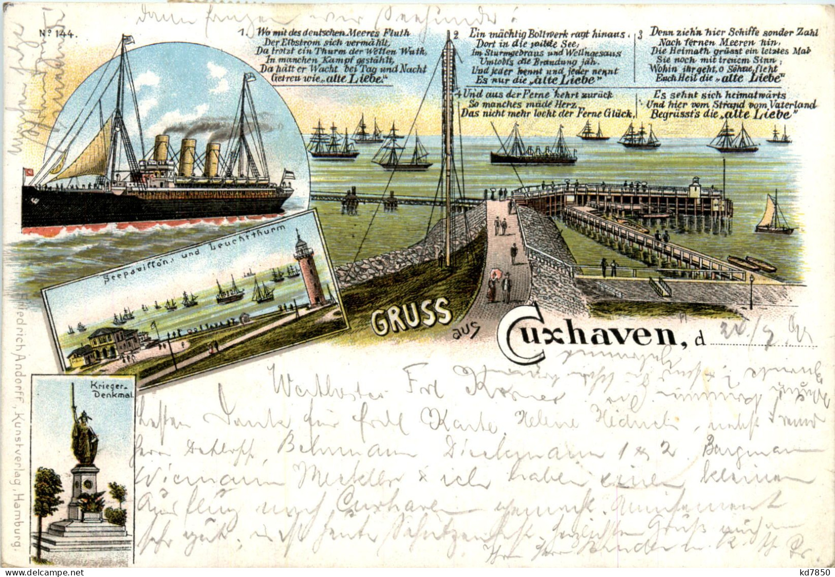 Gruss Aus Cuxhaven - Litho - Cuxhaven