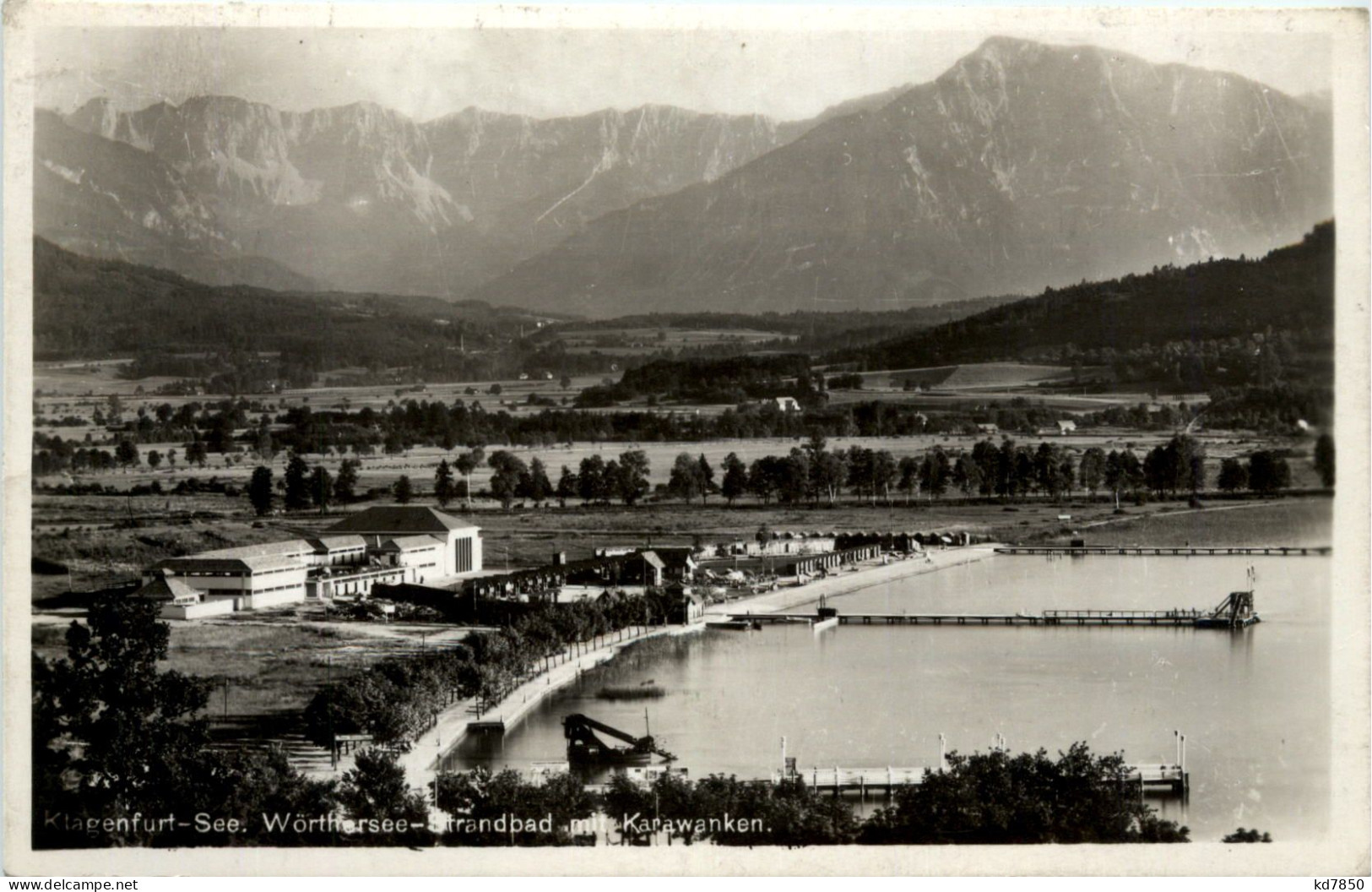 Klagenfurt, See, Strandbad Mit Karawanken - Klagenfurt