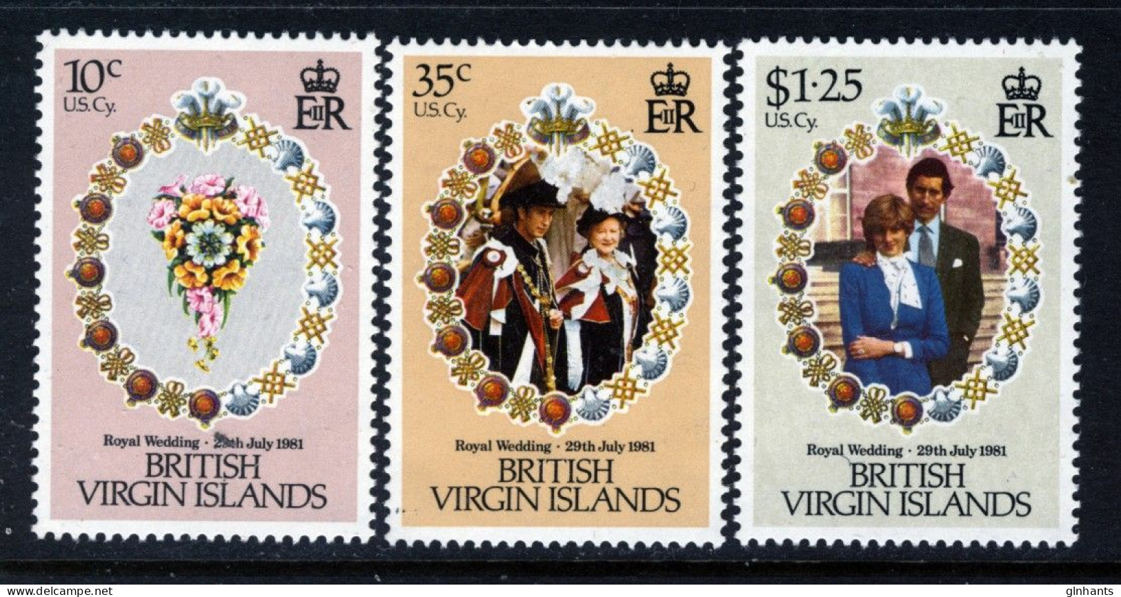 VIRGIN ISLANDS - 1981 ROYAL WEDDING SET (3V) FINE MNH ** SG 463-465 - Britse Maagdeneilanden