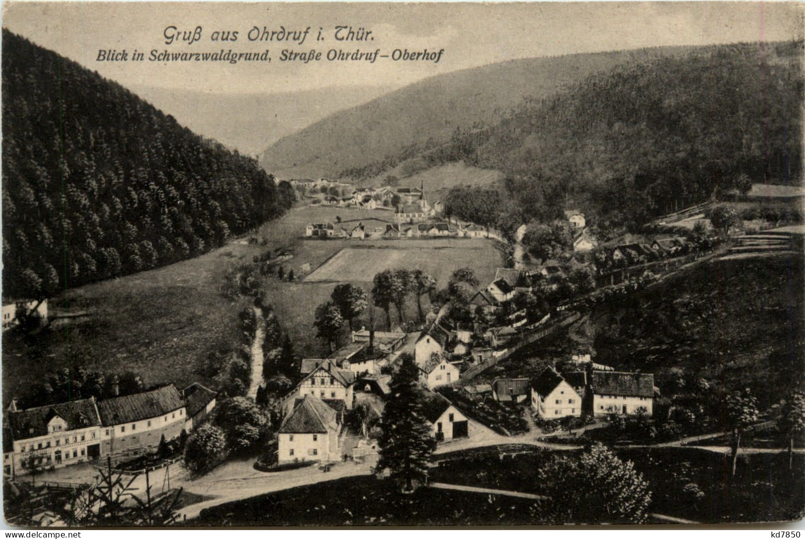 Kurort Oberhof, Blick In Schwarzwaldgrund, Strasse Ohrdruf-oberhof - Oberhof