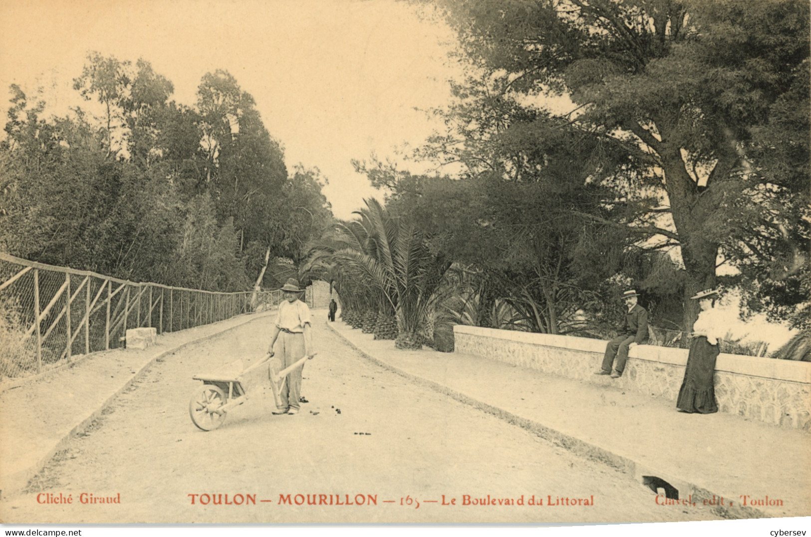 TOULON - MOURILLON - Le Boulevard Du Littoral - Homme à La Brouette - Animé - Toulon
