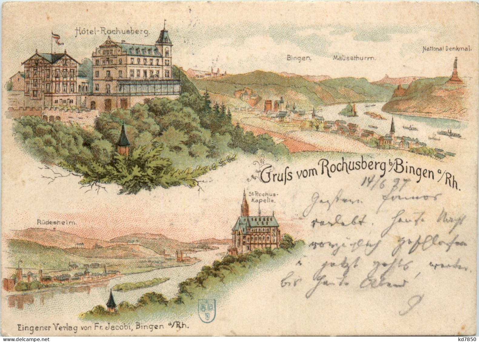 Gruss Vom Rochusberg Bei Bingen - Litho - Bingen