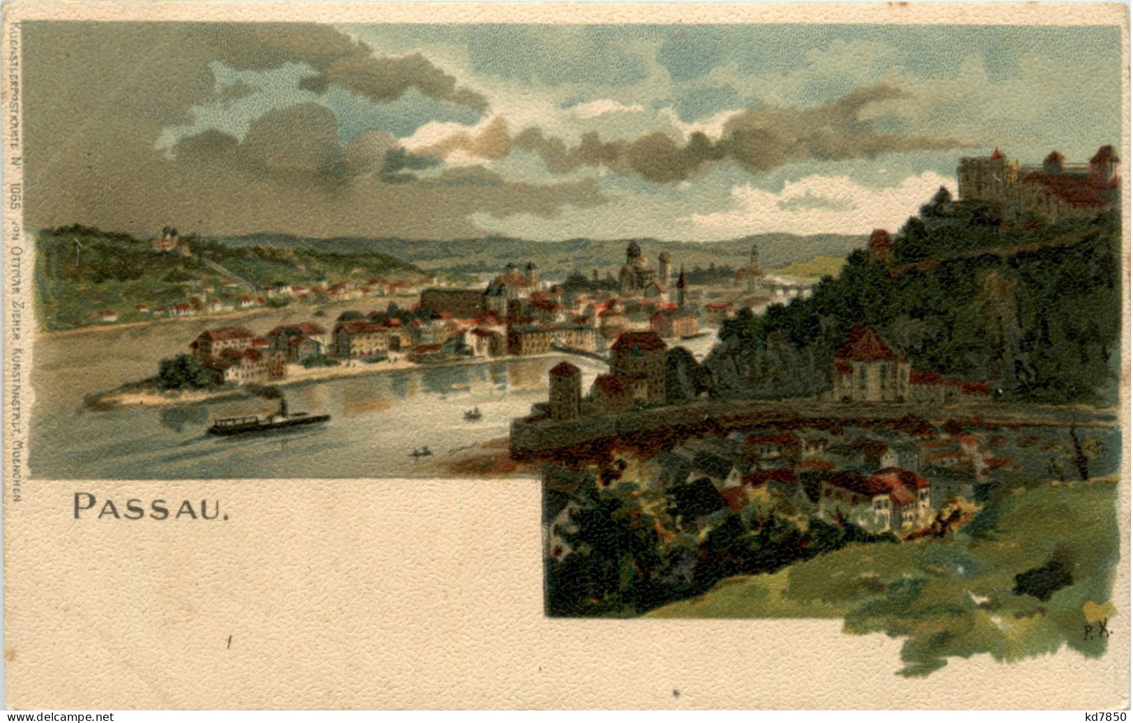 Gruss Aus Passau - Litho - Passau