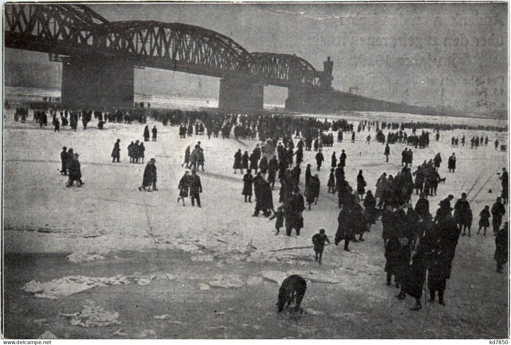 Mainz - Zugefrorener Rhein 1929 - Mainz