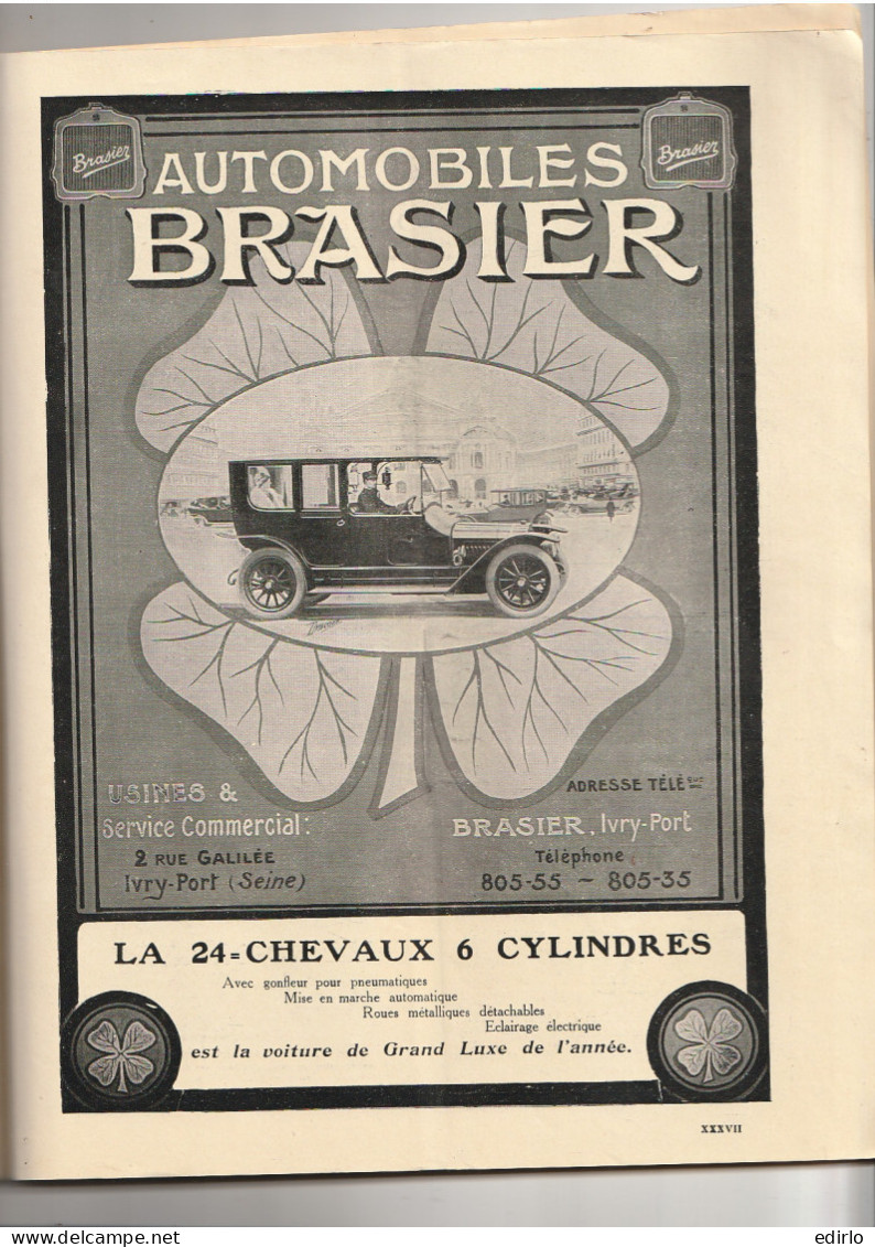 ***  REVUE ****  LA PRATIQUE AUTOMOBILE   1914 --   N° 215 --  Avec De Nombreuses Et  Belles Publicités Auto - 1900 - 1949