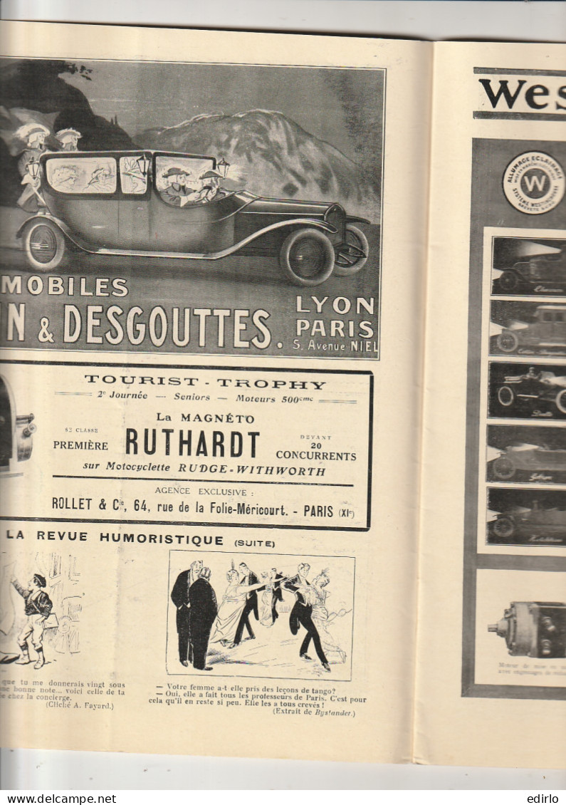 ***  REVUE ****  LA PRATIQUE AUTOMOBILE   1914 --   N° 215 --  Avec De Nombreuses Et  Belles Publicités Auto - 1900 - 1949