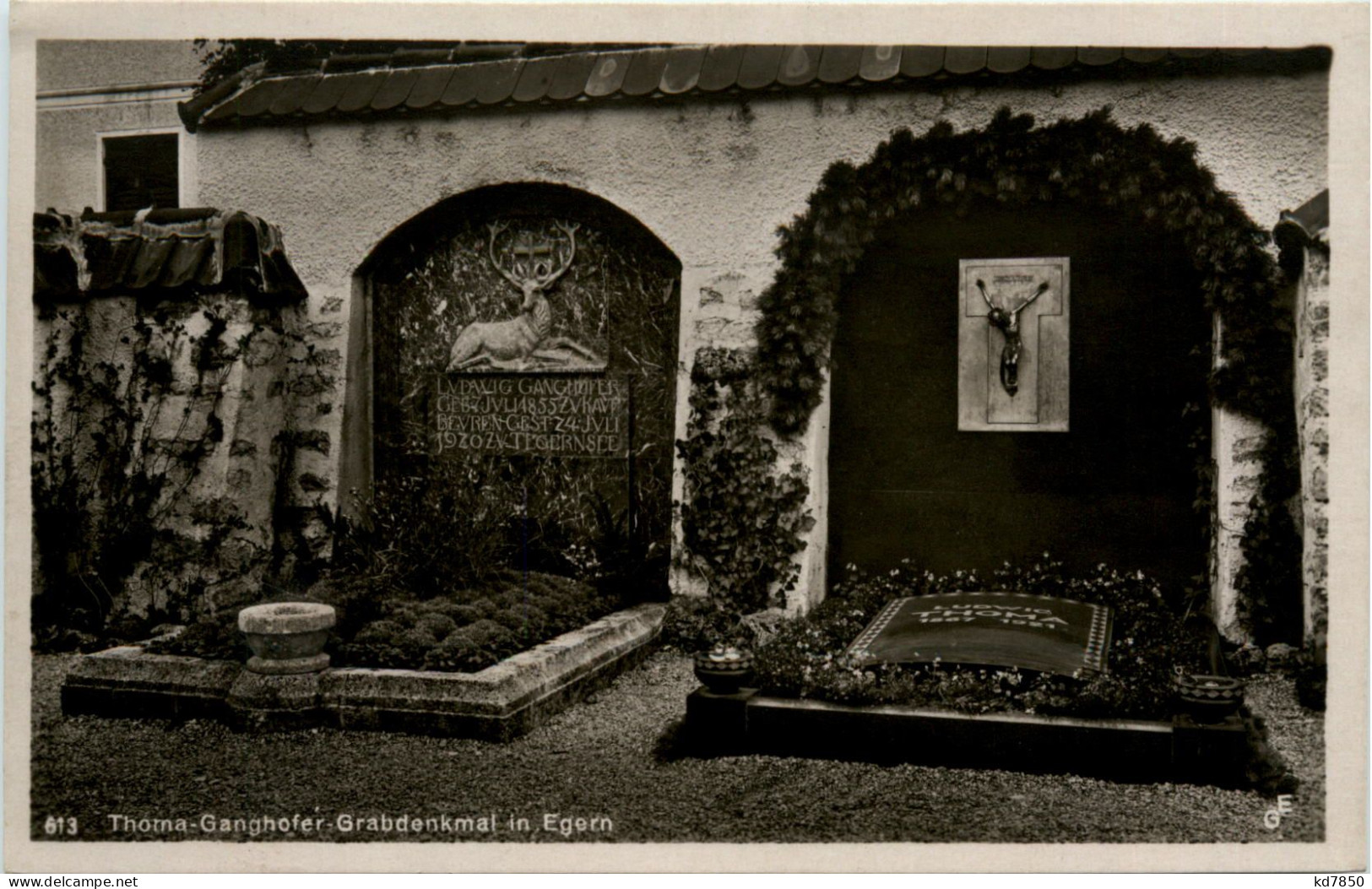 Egern, Thomas-Ganghofer Grabdenkmal - Miesbach