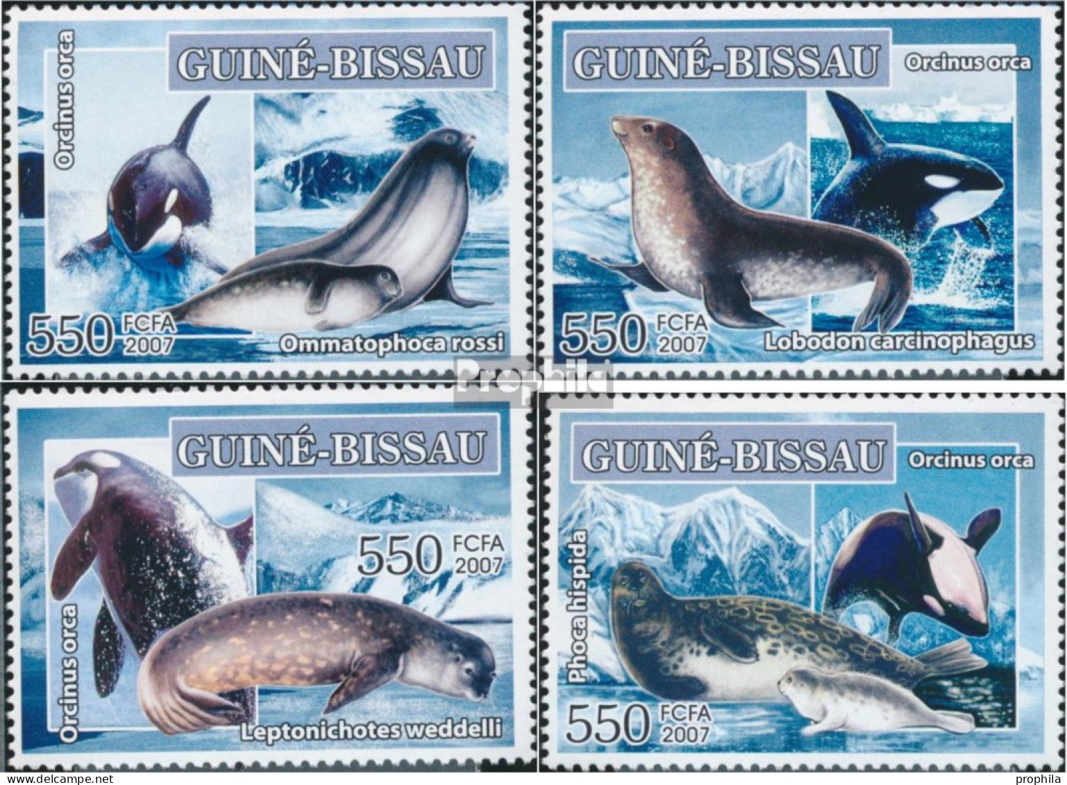 Guinea-Bissau 3566-3569 (kompl. Ausgabe) Postfrisch 2007 Polarjahr, Delfine, Robben - Guinea-Bissau