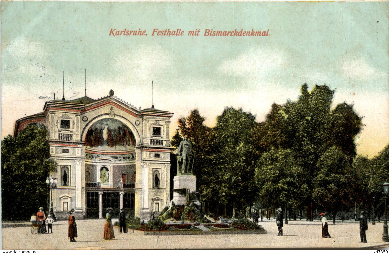 Karlsruhe - Festhalle Mit Bismarckdenkmal - Karlsruhe