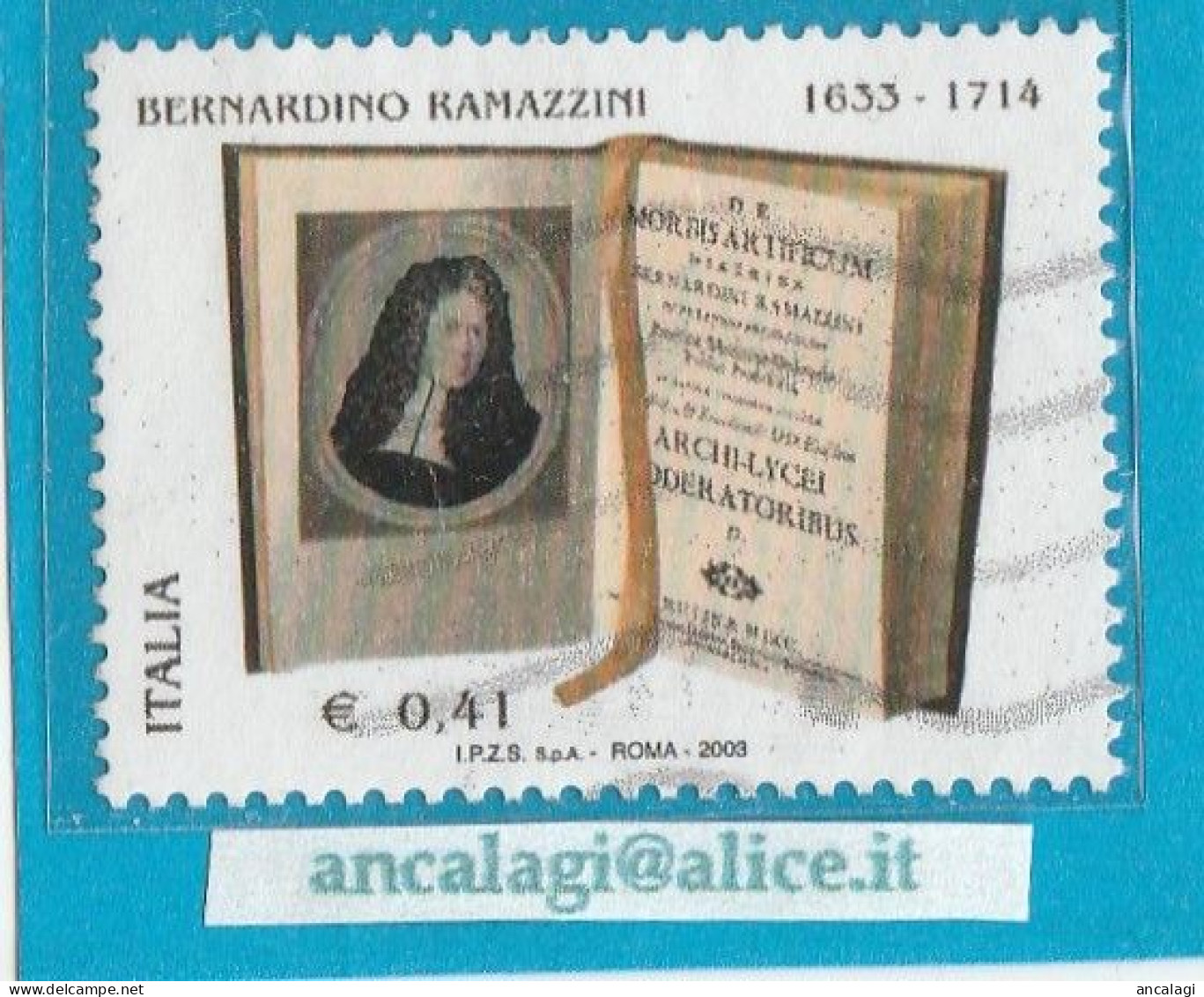 USATI ITALIA 2003 - Ref.0919 "BERNARDINO RAMAZZINI 1 Val. - - 2001-10: Used