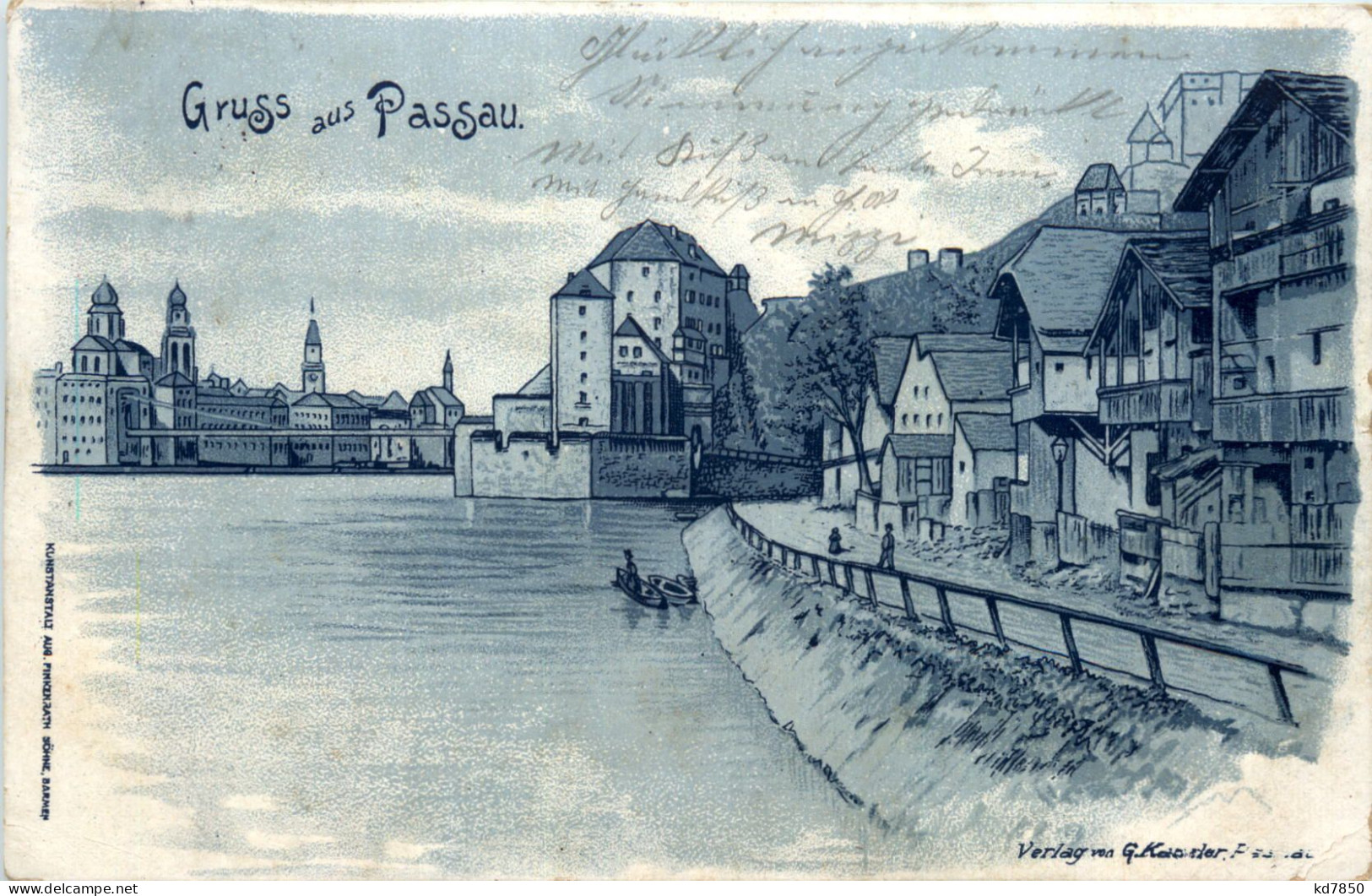 Gruss Aus Passau - Litho - Passau