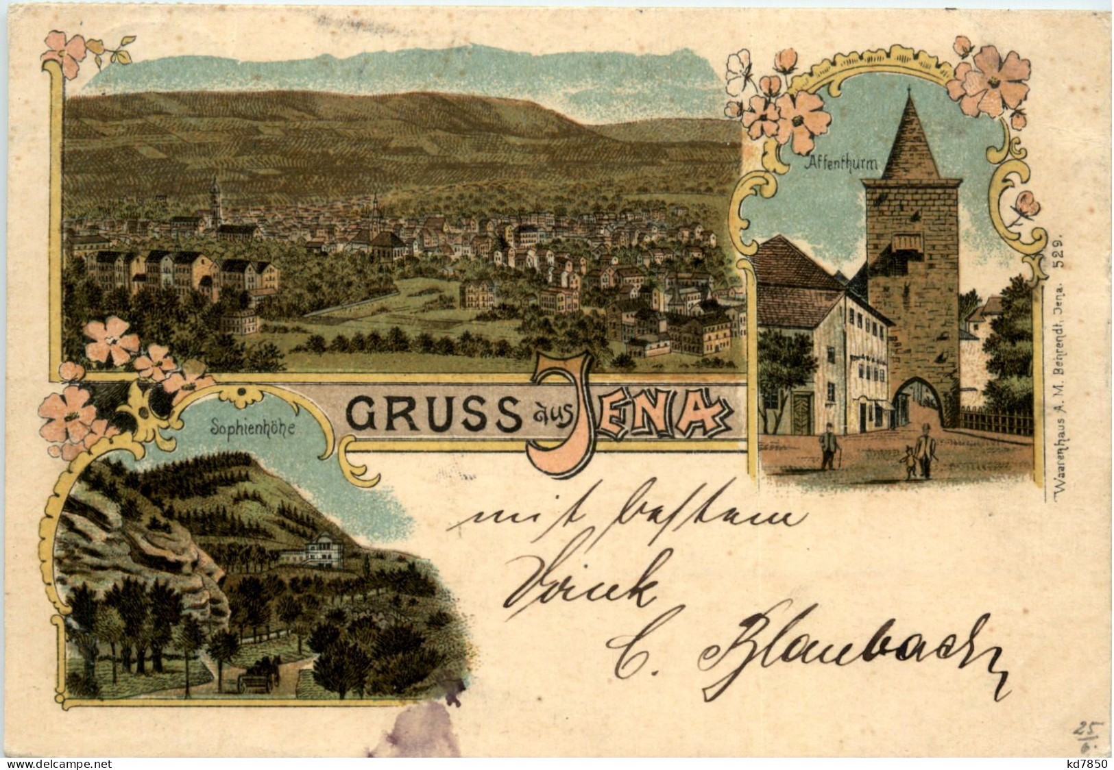 Gruss Aus Jena - Litho - Jena