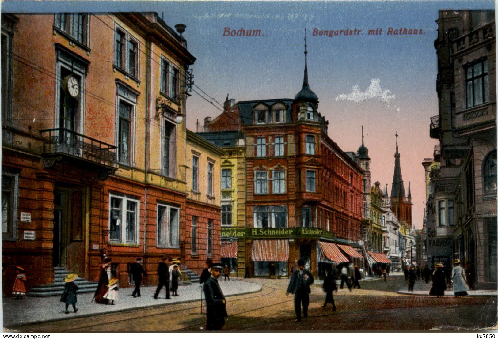 Bochum, Bungardstrasse Mit Rathaus - Bochum