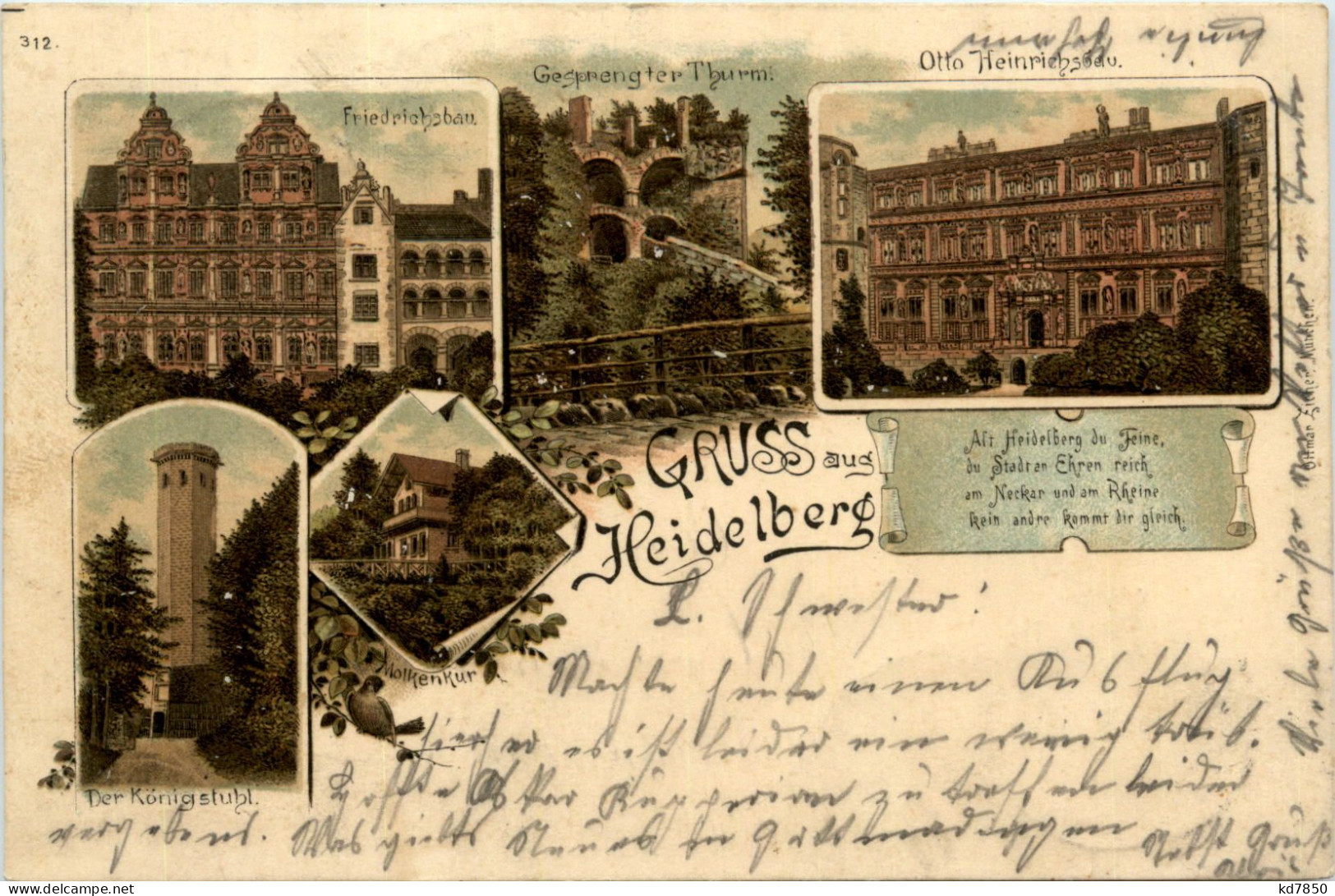 Gruss Aus Heidelberg - Litho - Heidelberg