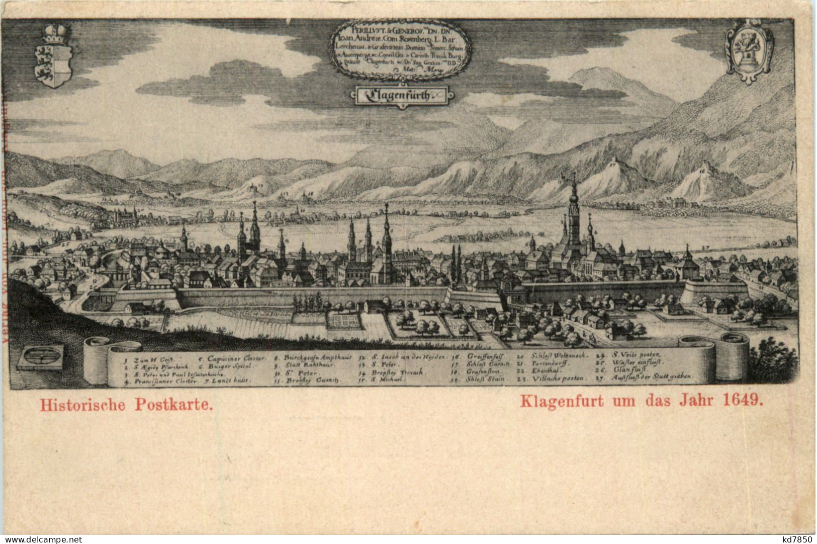 Klagenfurt Um Das Jahr 1649 - Klagenfurt