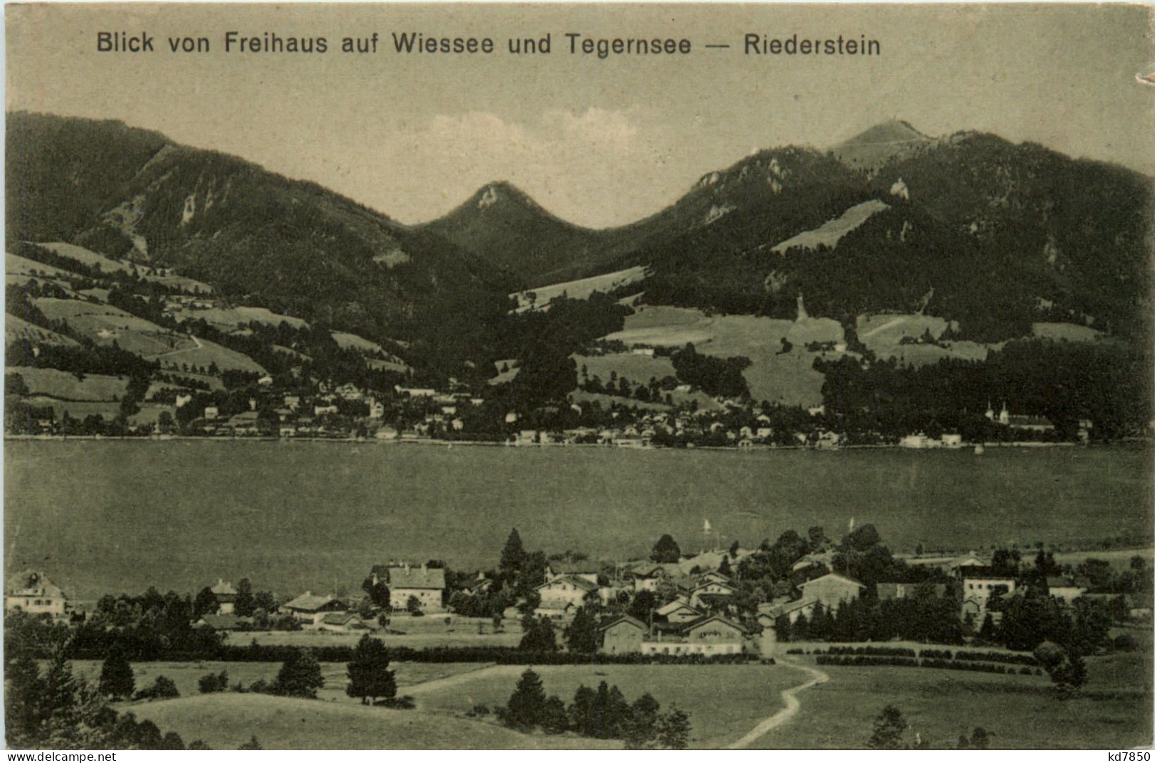 Riederstein, Blick Von Freihaus Auf Wiessee Und Tegernsee - Tegernsee