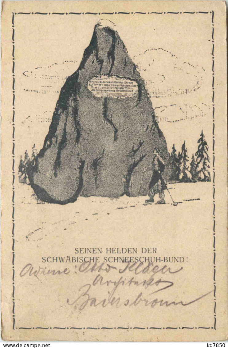 Gedenkstein Auf Dem Schliffkopf - Schwäbischer Schneeschuhbund - Freudenstadt