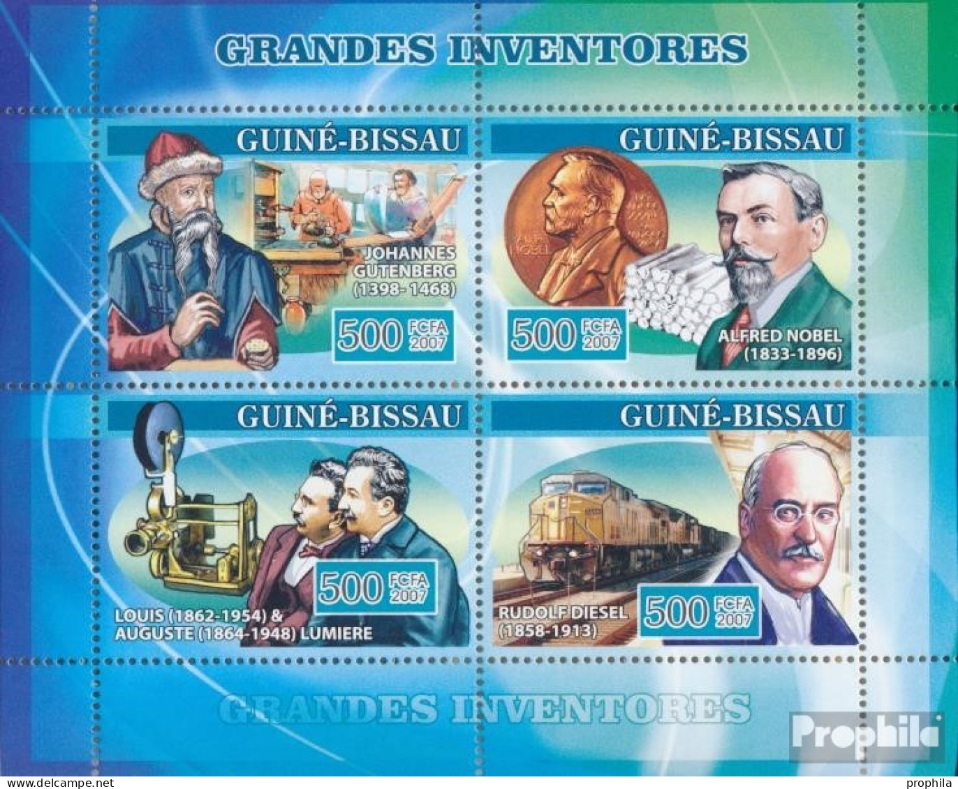 Guinea-Bissau 3476-3479 Kleinbogen (kompl. Ausgabe) Postfrisch 2007 Erfindungen - Guinea-Bissau