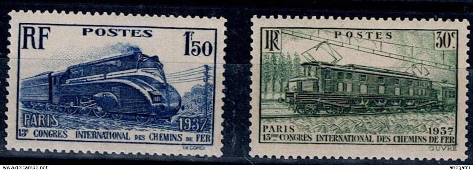 FRANCE 1937 TRAINS MI No 345-6 MNH VF!! - Ungebraucht