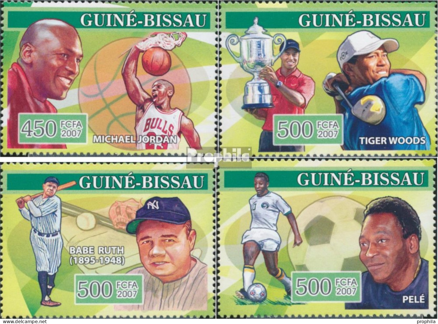 Guinea-Bissau 3466-3469 (kompl. Ausgabe) Postfrisch 2007 Berufssportler - Guinea-Bissau