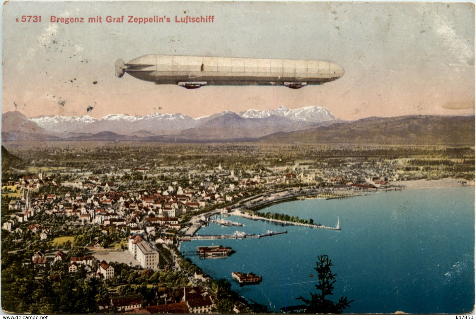 Bregenz Mit Graf Zeppelin Luftschiff - Bregenz